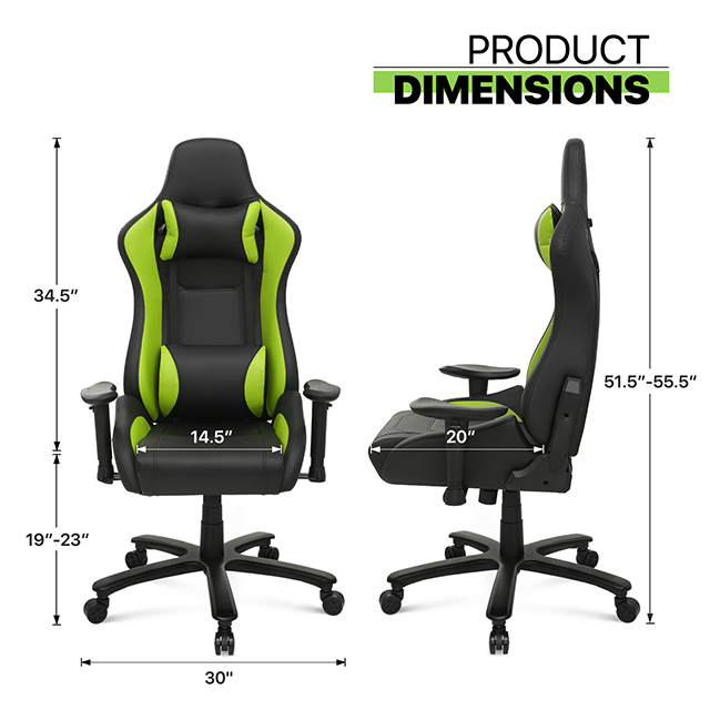 Green gaming best sale chair ebay